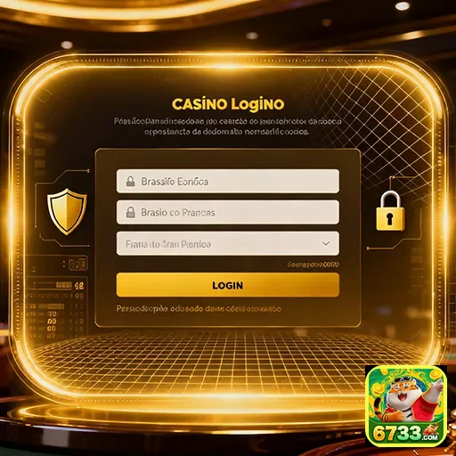 Interface de login do cassino 6733, apresentando um design moderno e funcional para os usuários.
