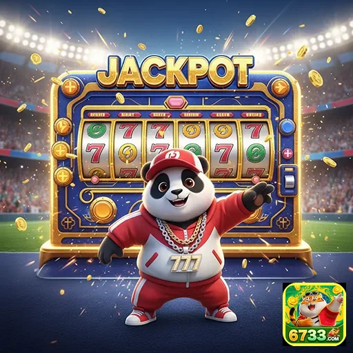 Imagem do jogo Jackpot Panda Slot no site 6733, destacando um panda e símbolos de jackpot.